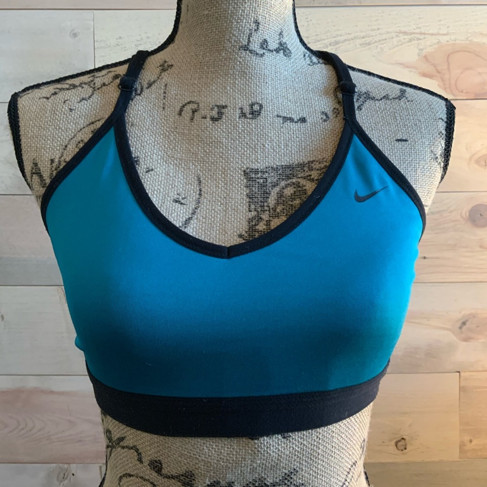 Nike Sports bra - Peacock Blue and Black